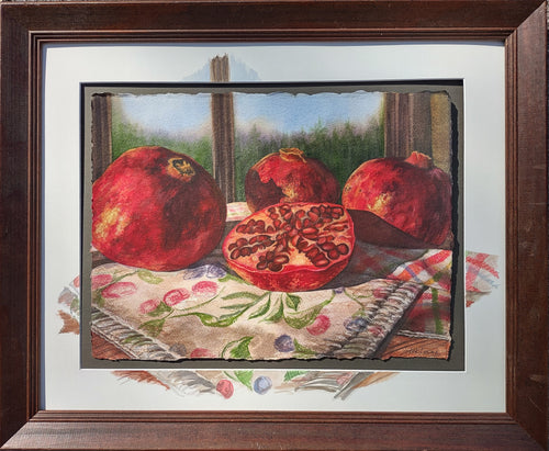 Pomegranates in the Window by Lori Sutphin