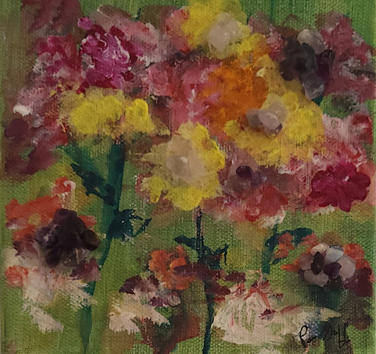 "Pretty Posies" by Pam Goff-Mixed Media