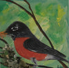 "Early Bird Catches the Worm" by Pam Goff-Mixed Media-POS