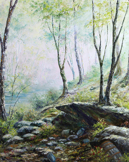 "Still - Recycled" by J K (Karen) Phillips Sewell, Fine Art Reproduction