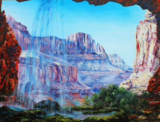 "The Canyon's Ribbon of Beauty" by J K (Karen) Phillips Sewell, Fine Art Reproduction