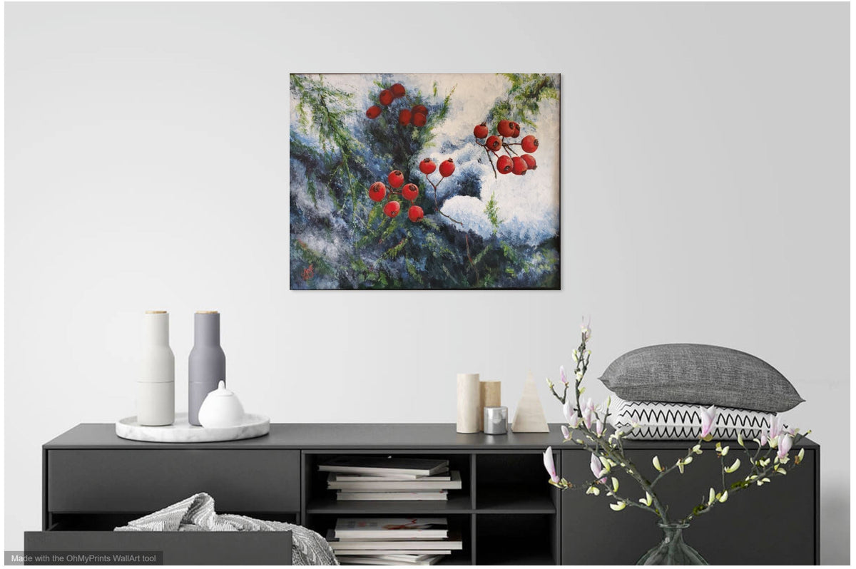"Winterberries" by Selena Doolittle McColley - Reproduction