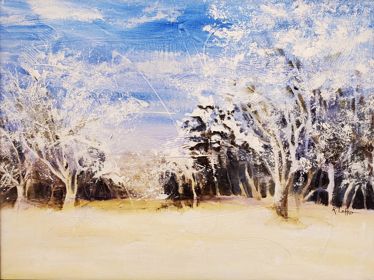 "Snow's Comin" by Ruth Lefko - Acrylic*