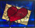 "Valentine Heart" by  Linda Edlund - Stained Glass Panel