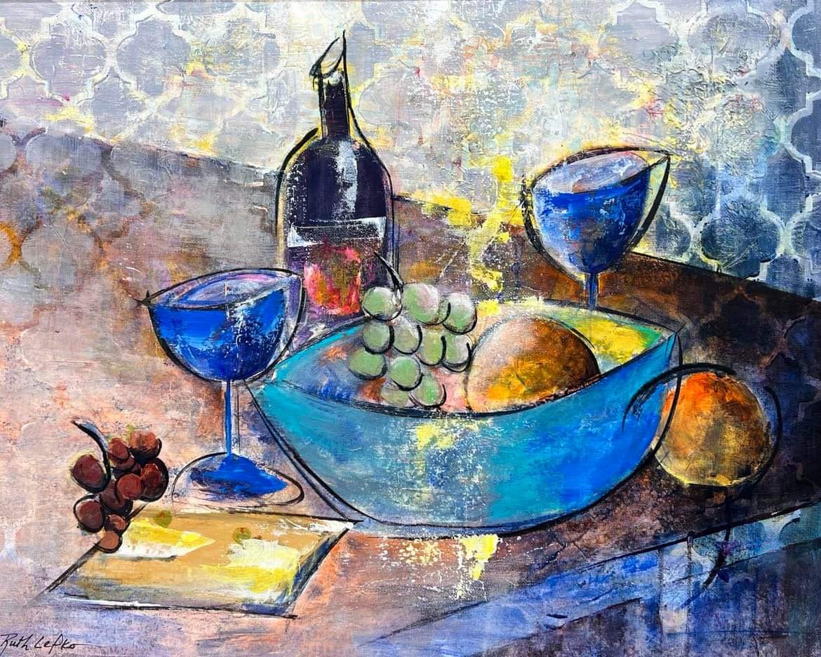 "Cabernet" by Ruth Lefko - Acrylic