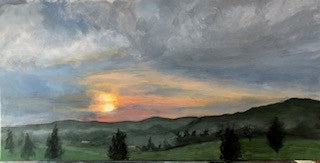 "Sunrise over Franklin Pike" by Linda Edlund - Acrylic painting