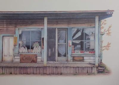 "Long's Store" by Jennifer Carpenter, Colored Pencil Reproduction
